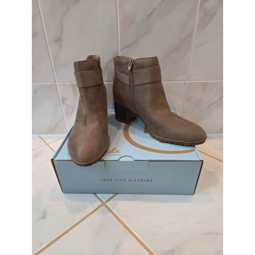LifeStride Miranda Ankle Boots Putty Taupe Size 9.5 W Women’s Shoes